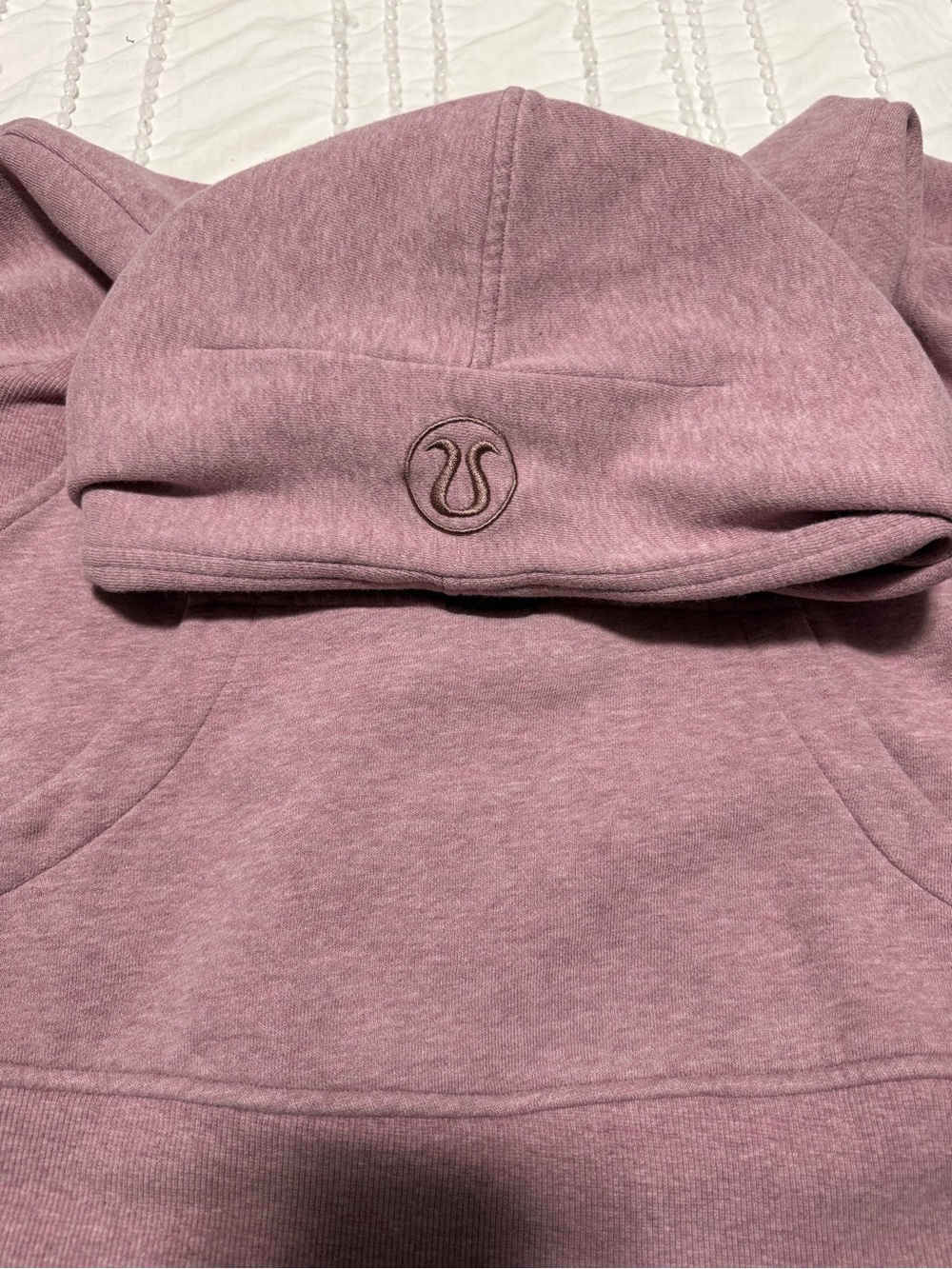 Lululemon Scuba Oversized Half-Zip Hoodie – Heathered Pink Taupe – M/L - Picture 6 of 8